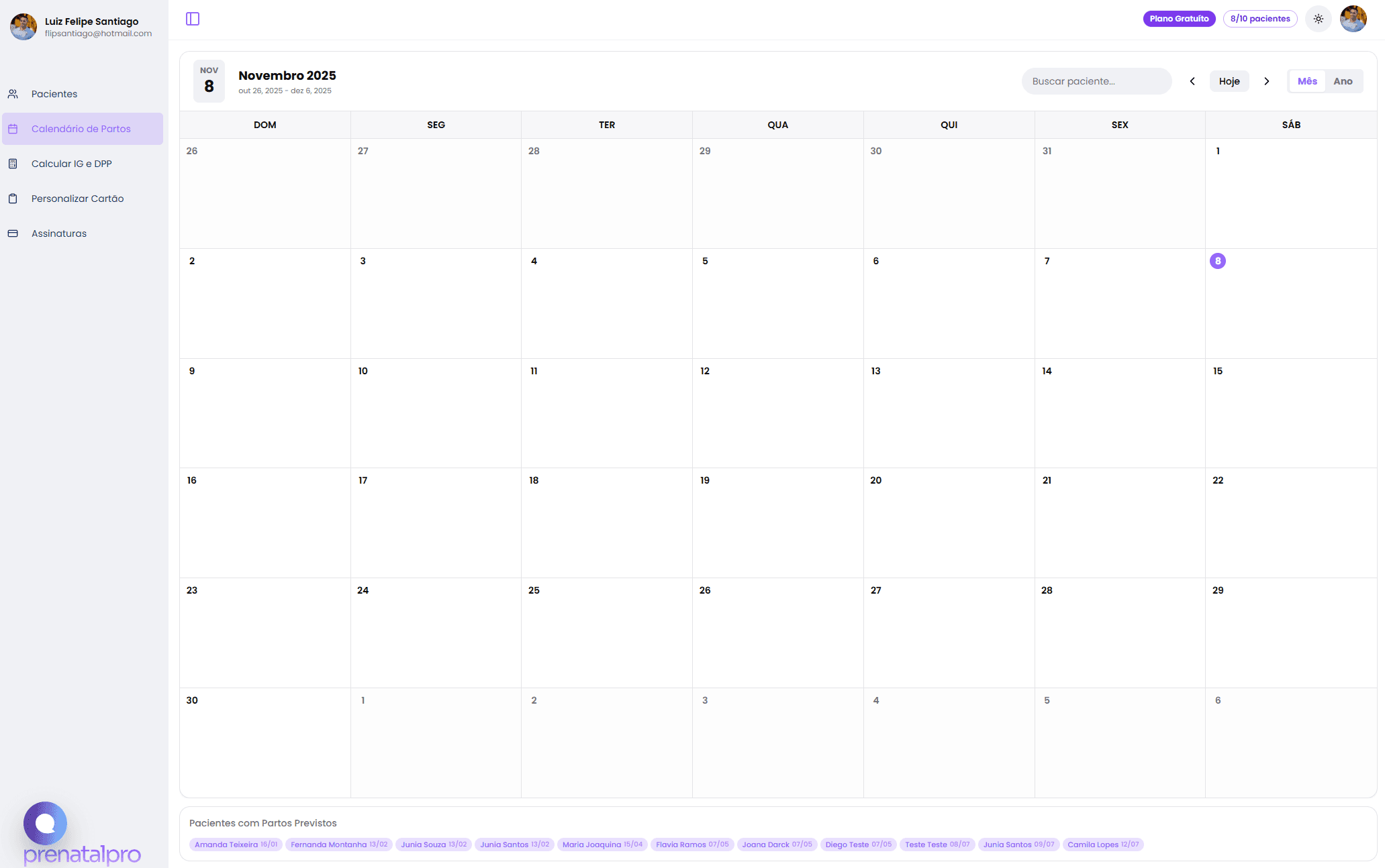 Calendário de Partos: Organize e Planeje os Partos Previstos